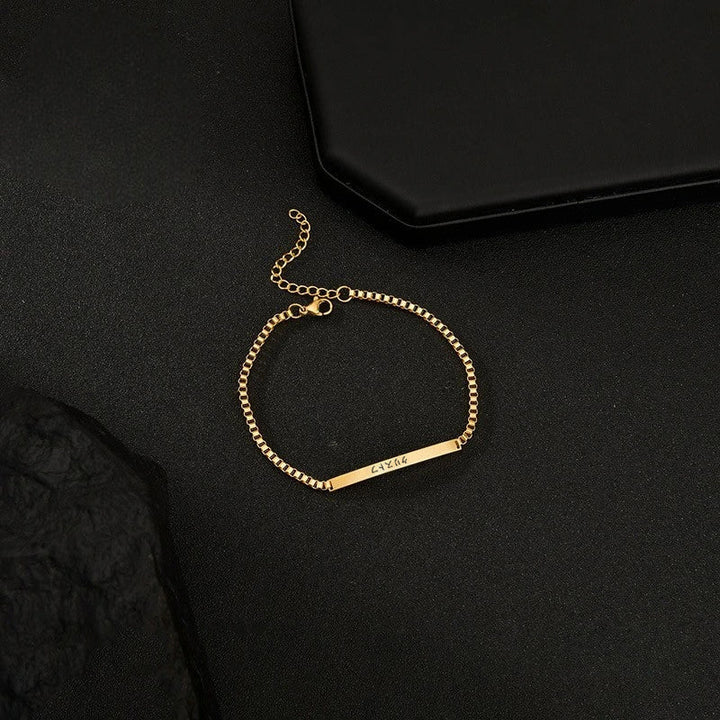 Personalized Japanese Curb Chain Bracelet