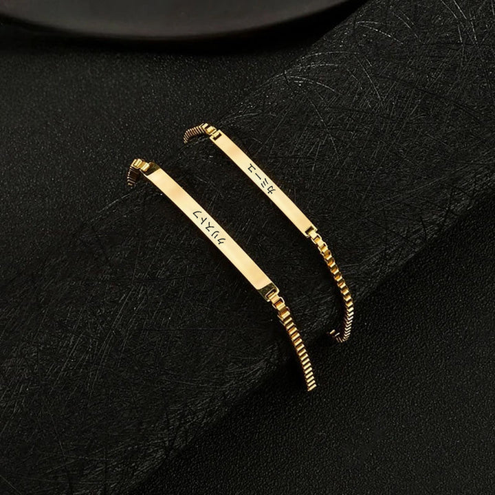 Personalized Japanese Curb Chain Bracelet