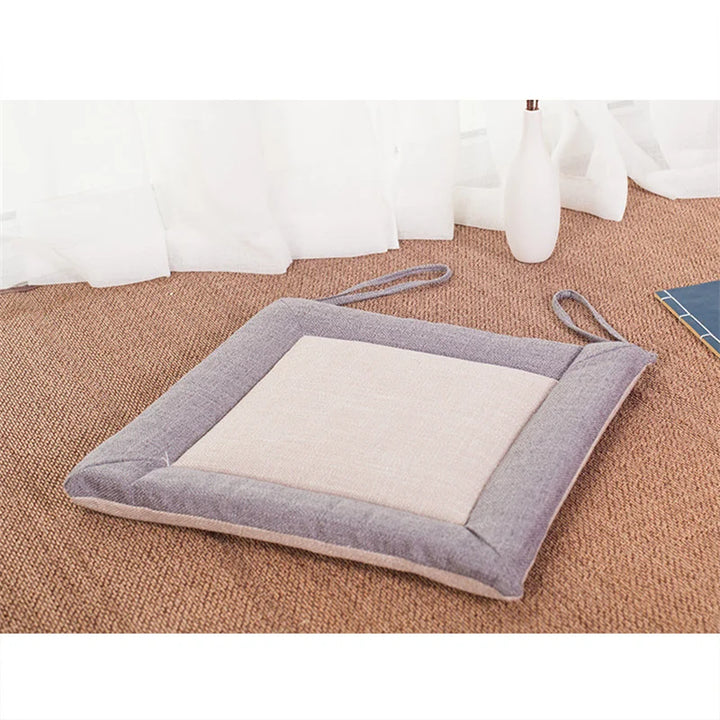 Coussin de Chaise en Lin stylé gris