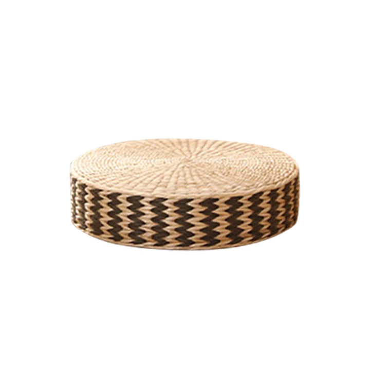 Coussin de Sol Japonais en Paille Tissée stylé