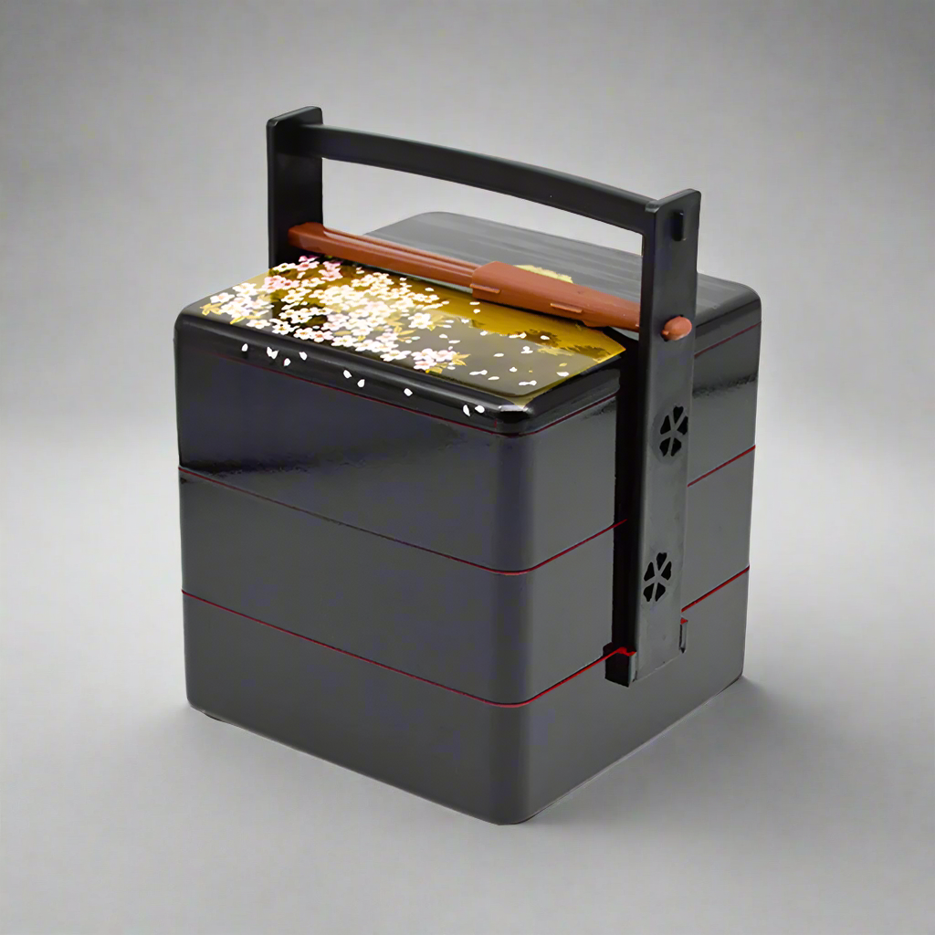 Bento-Lunchbox mit Fuji-Mountainbike