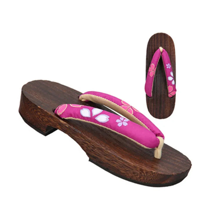 Geta Japonaise Fleurs Roses