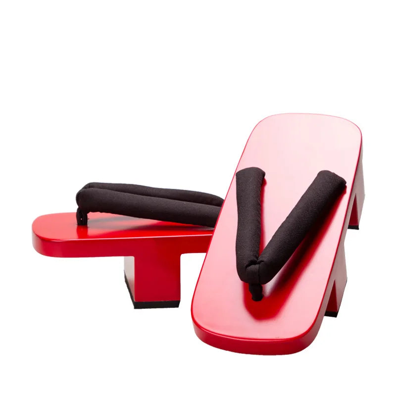 Geta Japonaise Rouge Solide stylé
