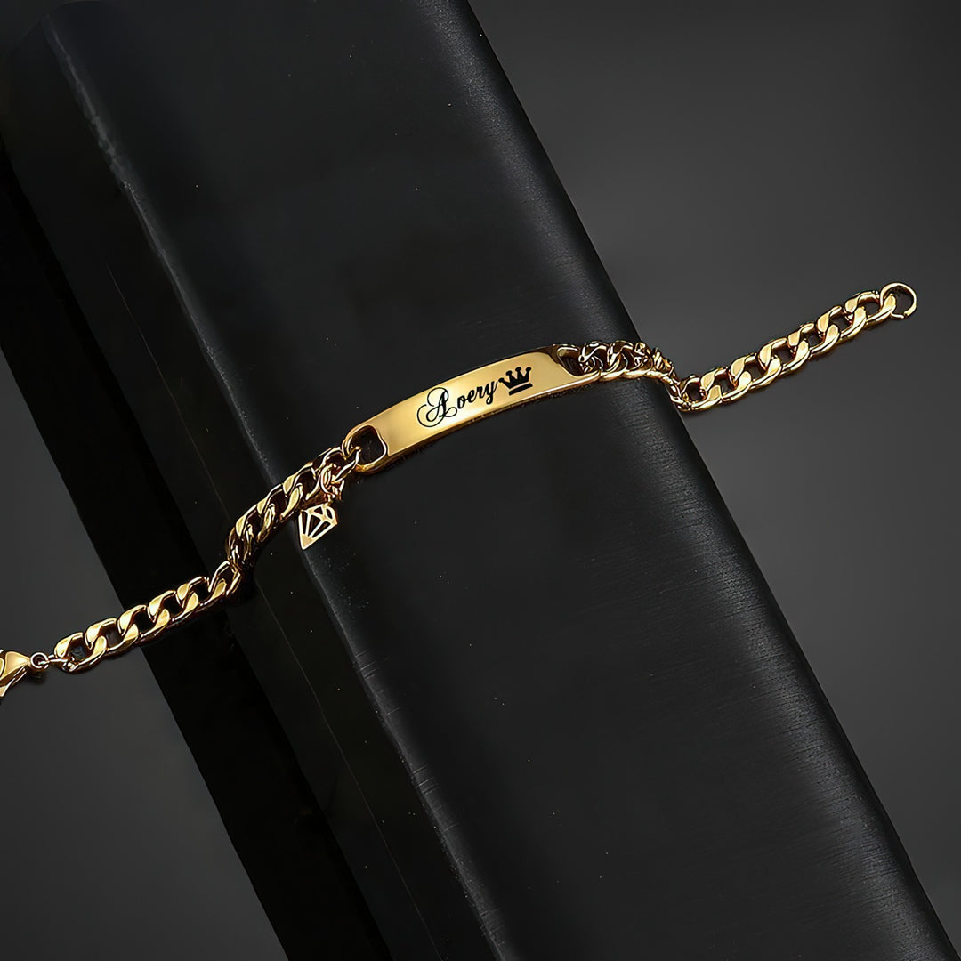 Gourmette Japonaise Personnalisée avec Charm Diamant