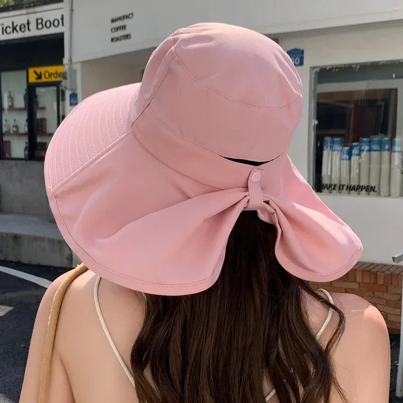 Grand Chapeau à Couvre-Nuque - Élégant