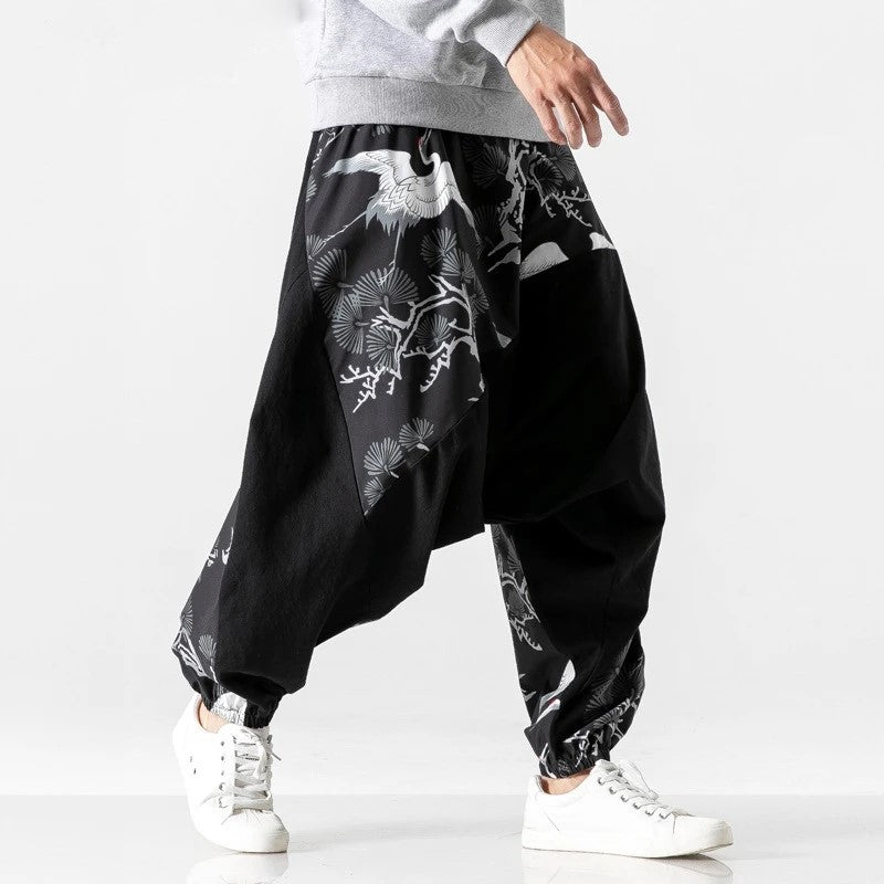 Pantalon Motif Japonais