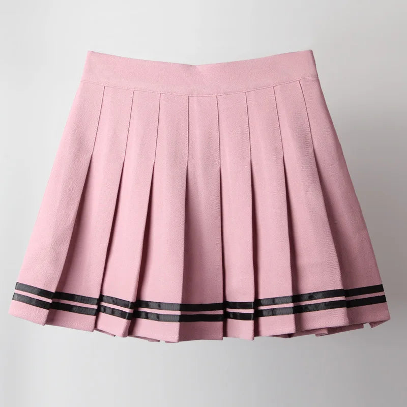 Jupe plissée japonaise rose