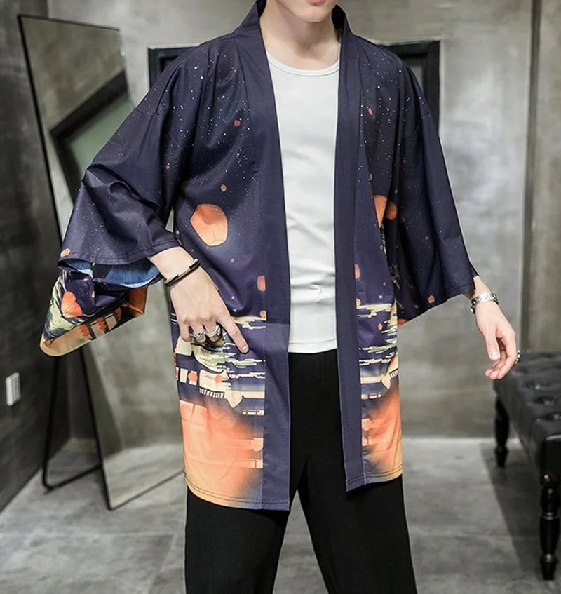 Veste Kimono Homme Pleine Lune Exotique