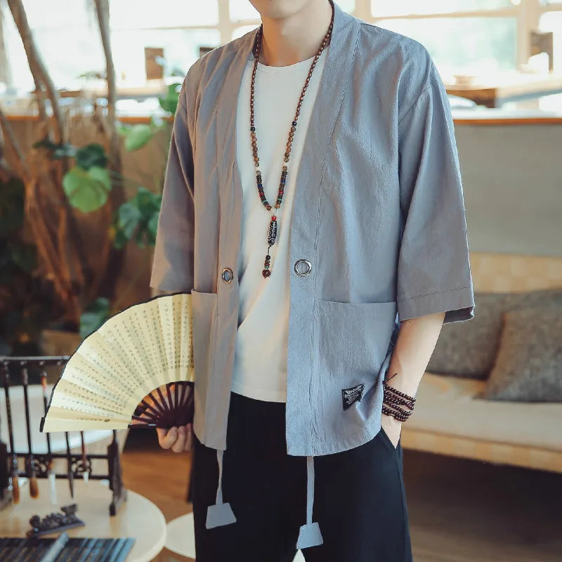 Kimono Homme Streetwear lin