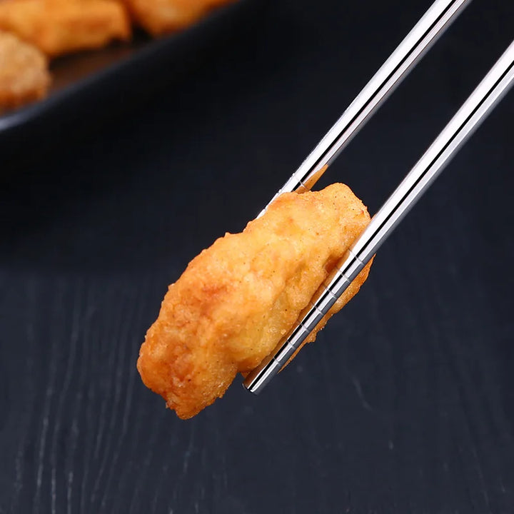 Long stainless steel Japanese chopsticks