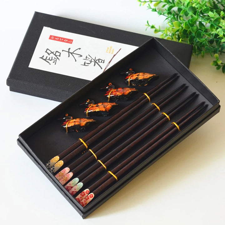 Coffret baguette japonaise motif canard