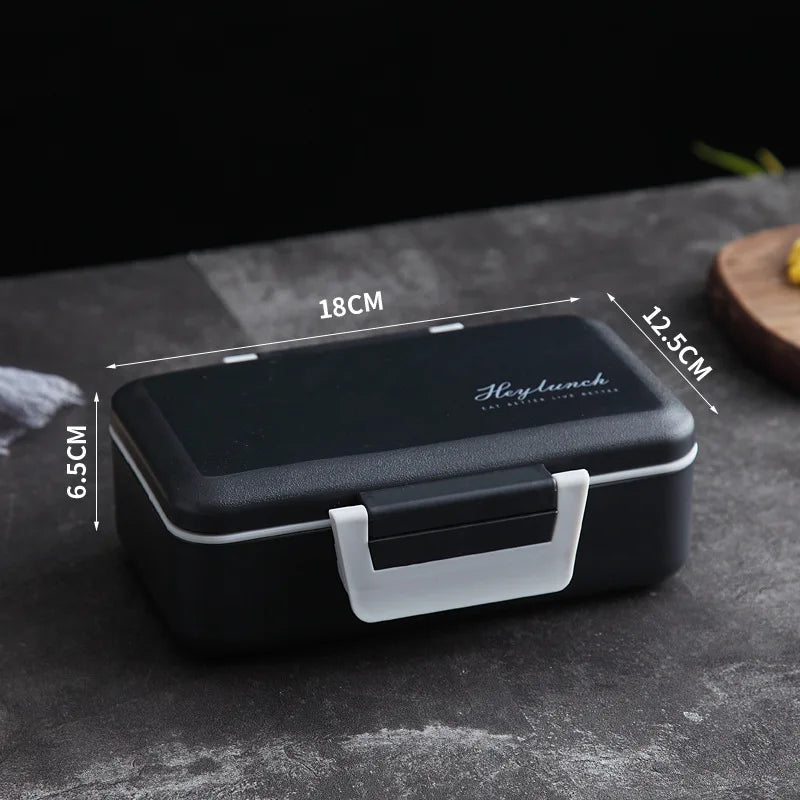 Bento Box Minimaliste Noir Monocouche