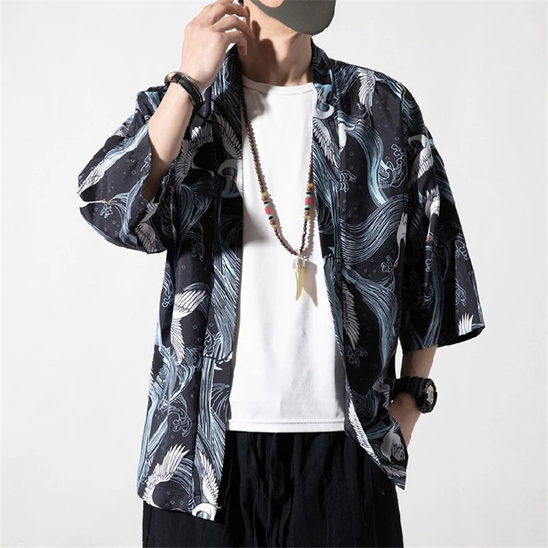 Veste Kimono Homme Imprimé