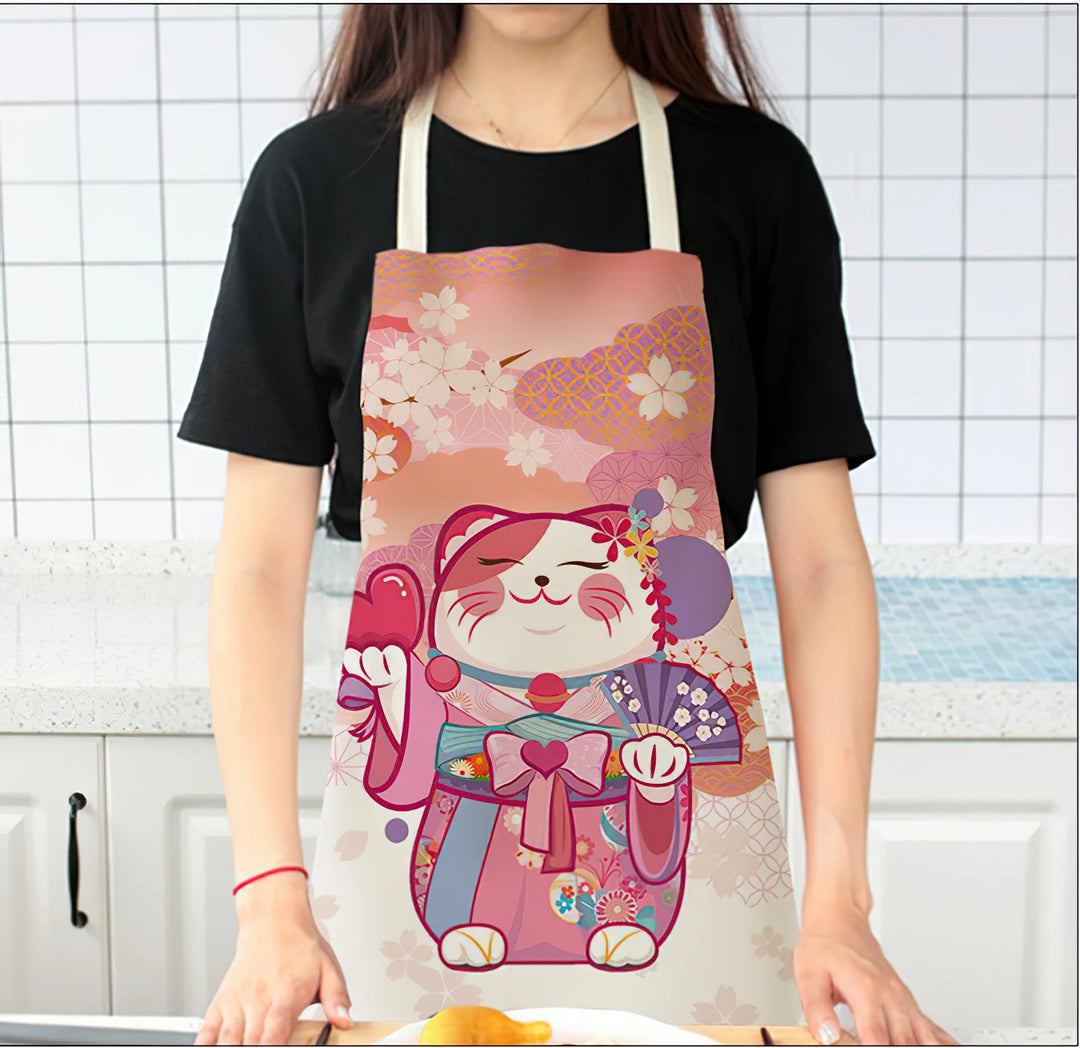 Tablier Japonais Maneki-Neko