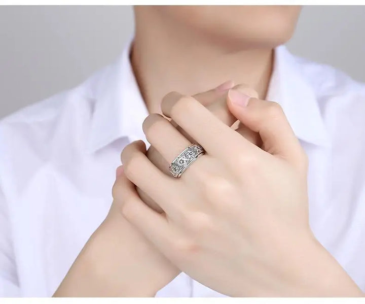 Bague homme style japonais argent