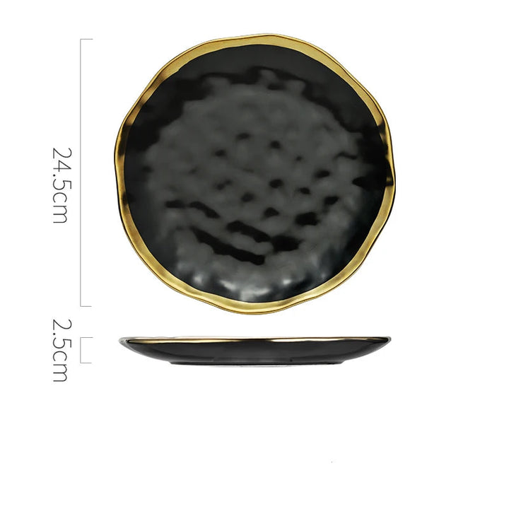 Assiette Japonaise Haut de Gamme Noire