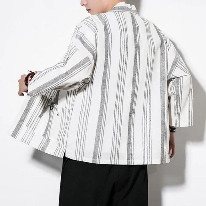 Veste Kimono Homme Rayée