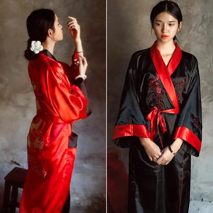 Robe de Chambre Soie Japonaise réversible
