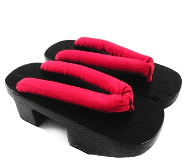Geta Japonaise Bois rouge et noire