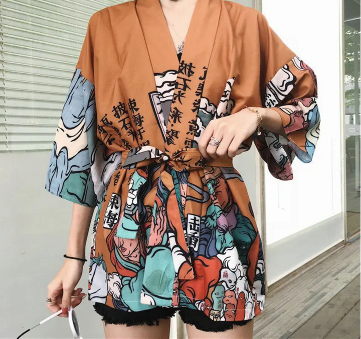 Veste Kimono Femme Motifs Japonais unique