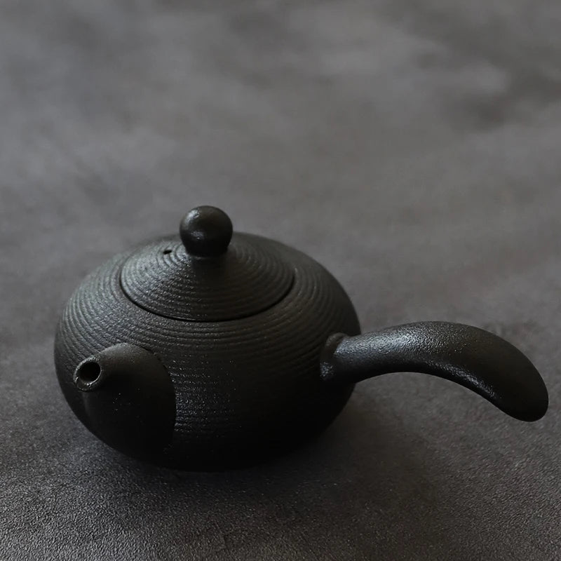 Théière japonaise kyusu noire