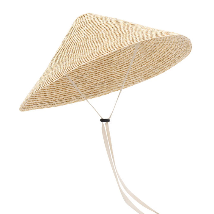 Japanischer Sonnenschirmhut aus Stroh