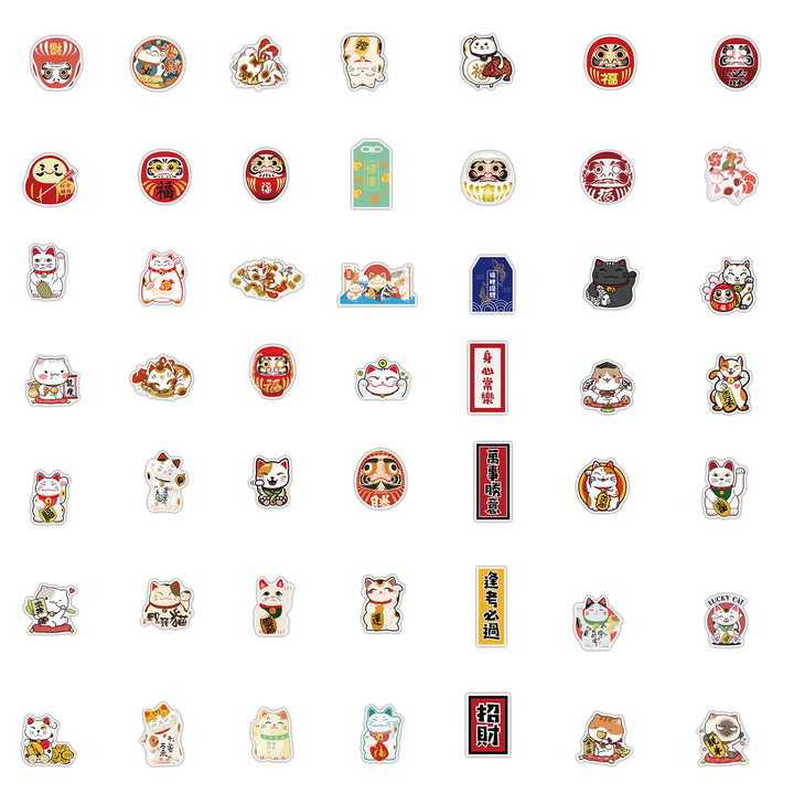 Japanese Lucky Cat Stickers