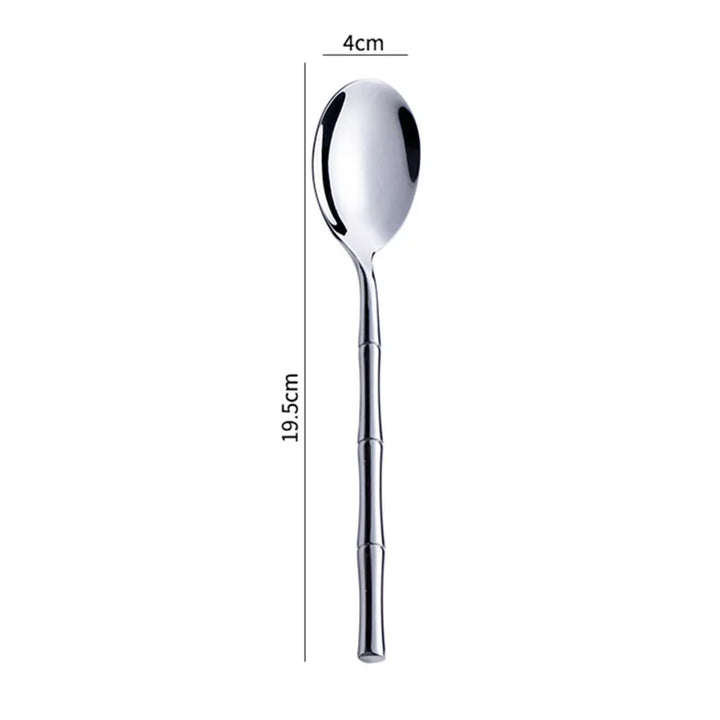 Couvert Japonais Inox style bambou