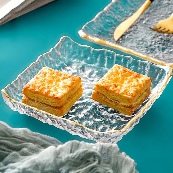Assiette Japonaise Carrée Martelée