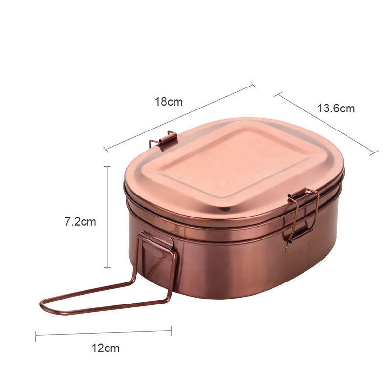 Boîte Bento Métallique Original Rose Doré