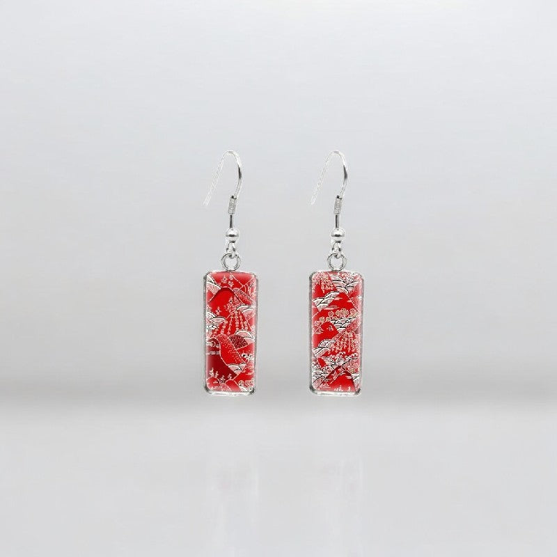 Red Japanese earring