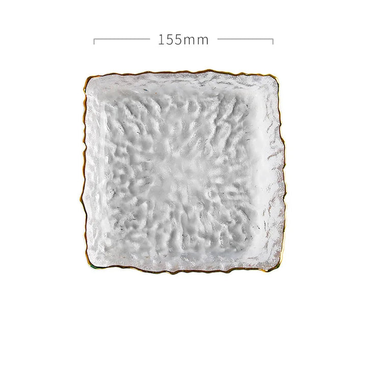 Assiette Japonaise Carrée Martelée Subtiles