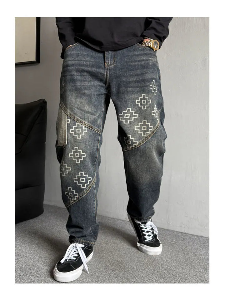 Jean Hip Hop Japonais Patchwork