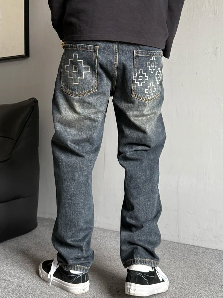 Jean Hip Hop Japonais Patchwork stylé