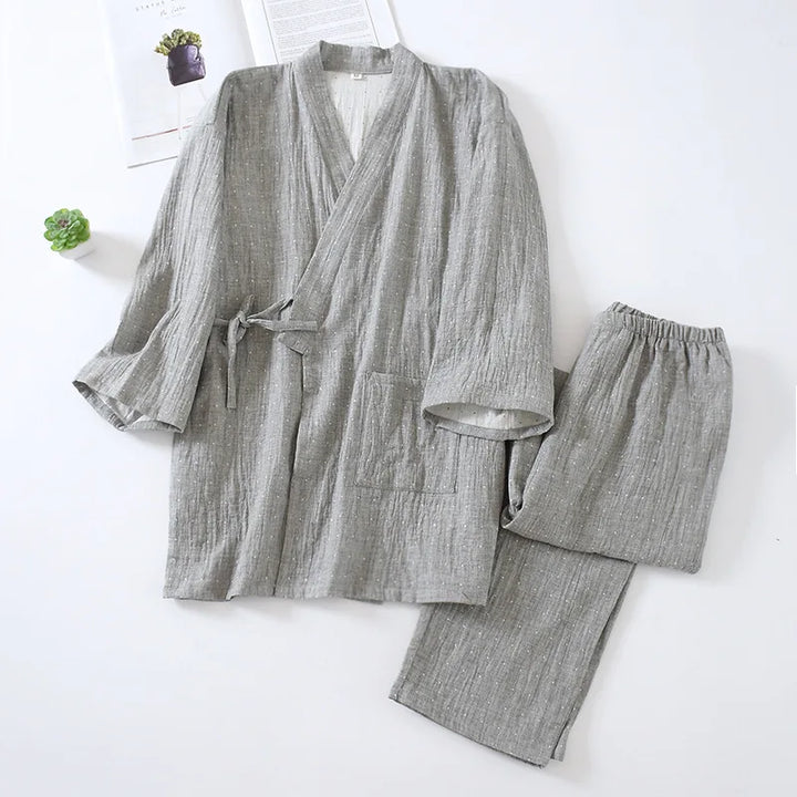 Jinbei Homme à Pois gris