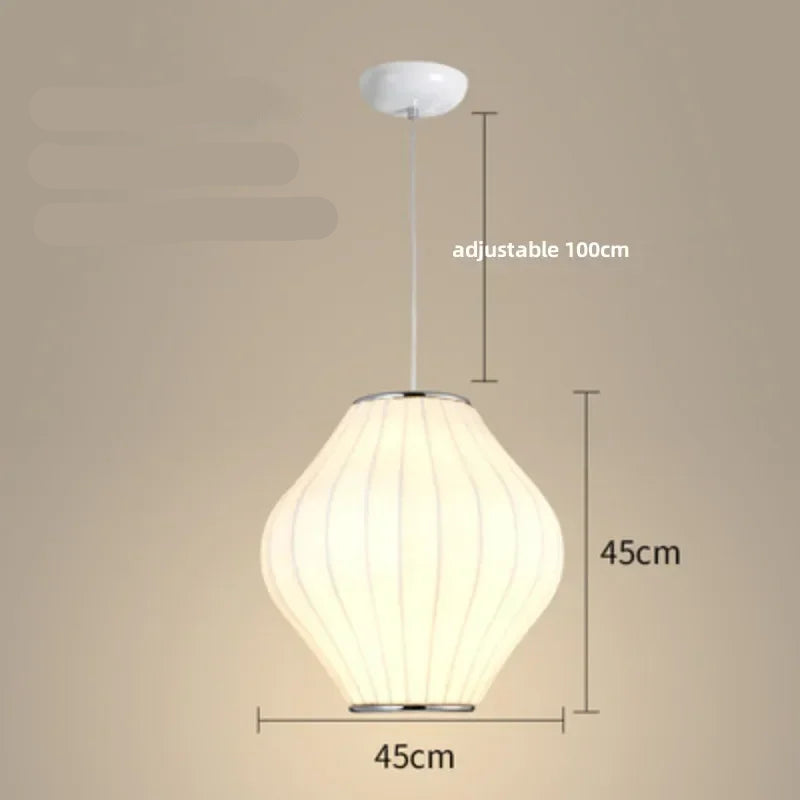 Lampe Japonaise Suspendue en Soie chic