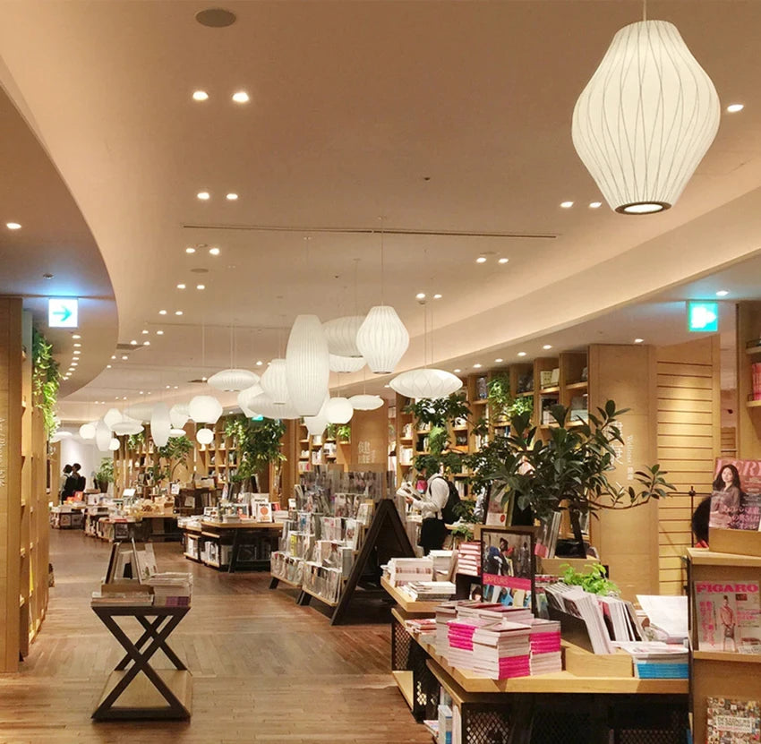 Lampe Japonaise Suspendue en Soie de qualité