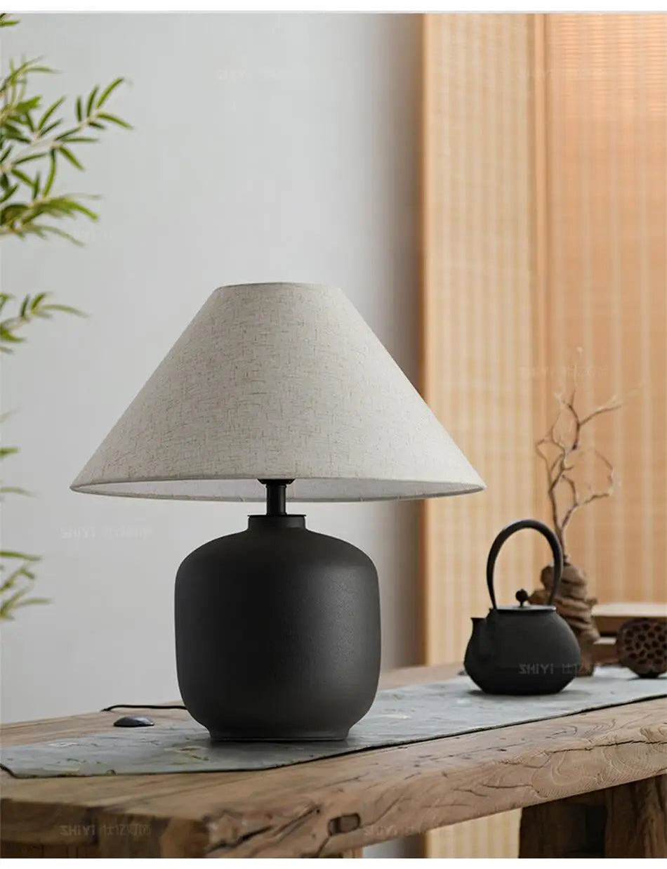 Lampe Japonaise en Céramique Epurée Minimaliste