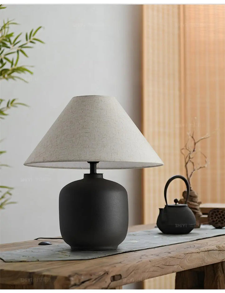 Lampe Japonaise en Céramique Epurée Minimaliste