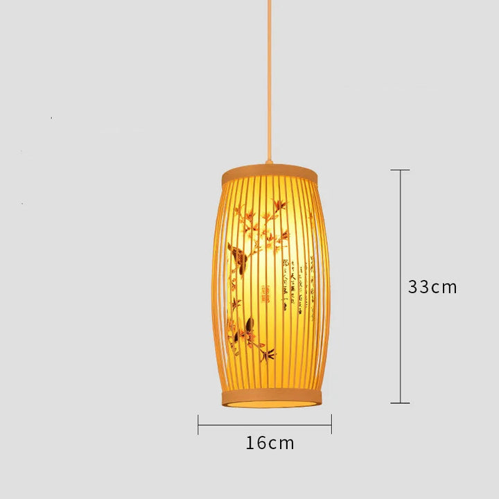 Lampe Suspendue Japonaise Fleurie