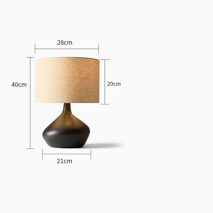 Lampe de Chevet Rétro Minimaliste Japonaise noir