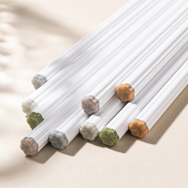 Lot de Baguettes Blanches à Bout Fleuri chic