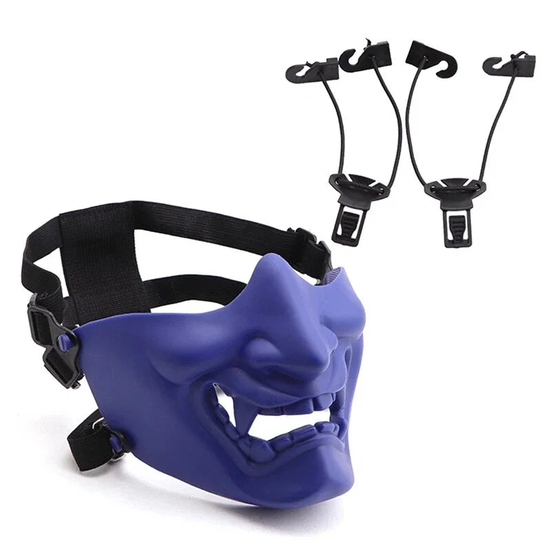 Masque Japonais Hannya Uni bleu