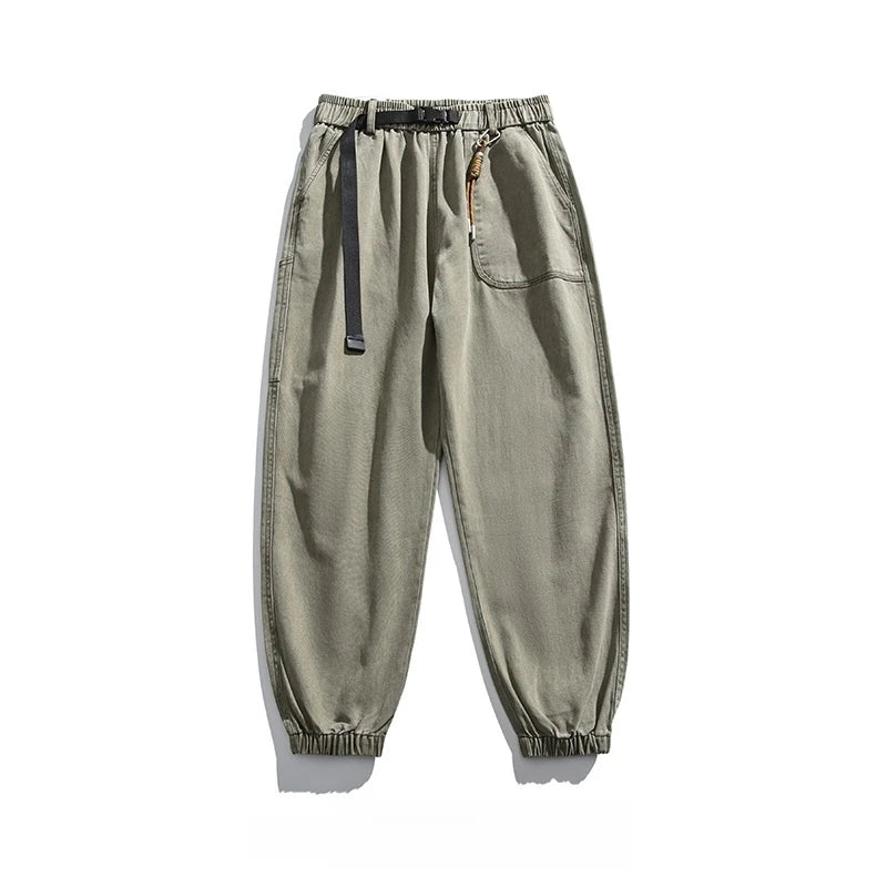 Pantalon Baggy Japonais Vintage Décontracté beige