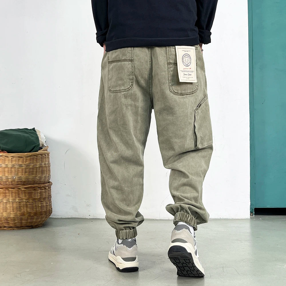 Pantalon Baggy Japonais Vintage Décontracté fluide