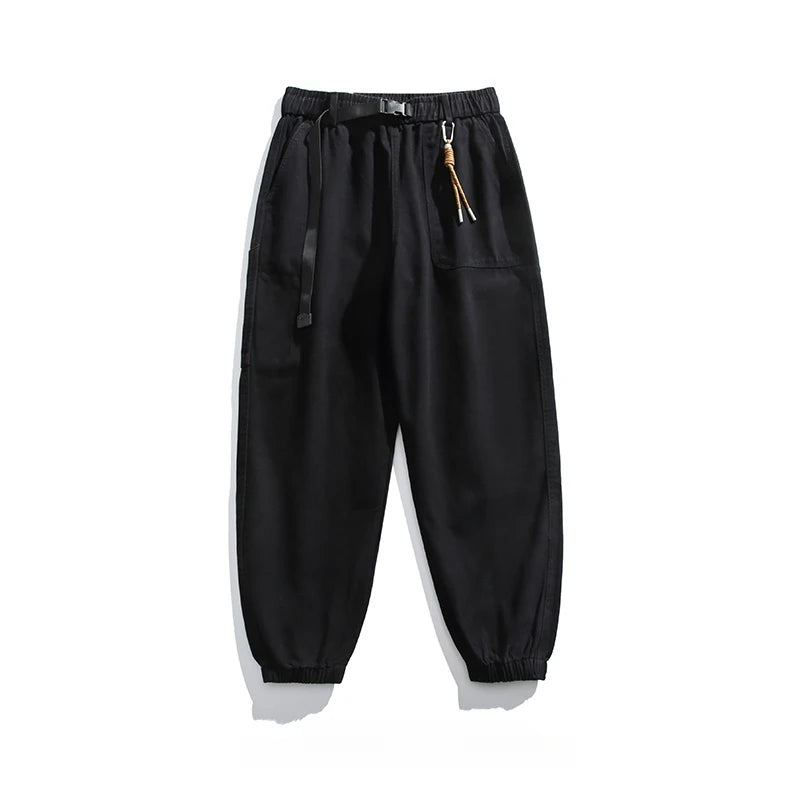 Pantalon Baggy Japonais Vintage Décontracté noir