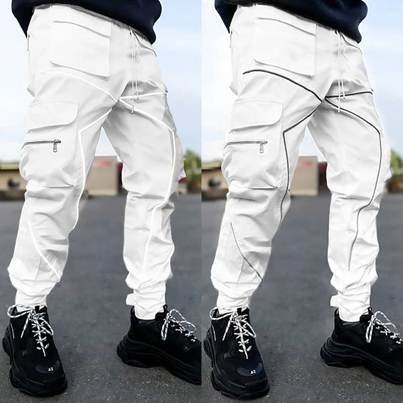 Pantalon Japonais Cargo Hip Hop Réfléchissant