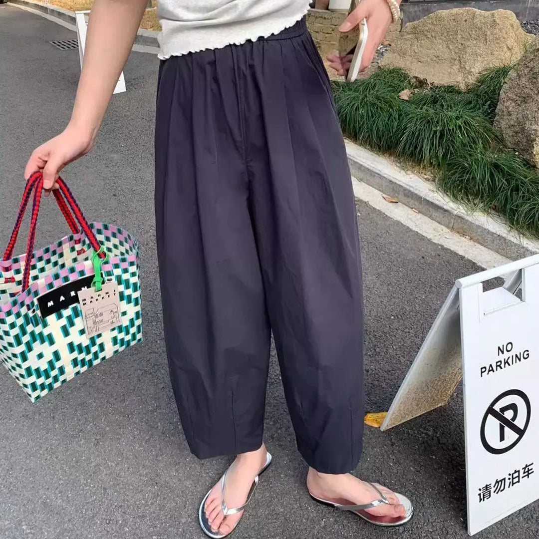 Pantalon Japonais Femme Décontracté Léger noir