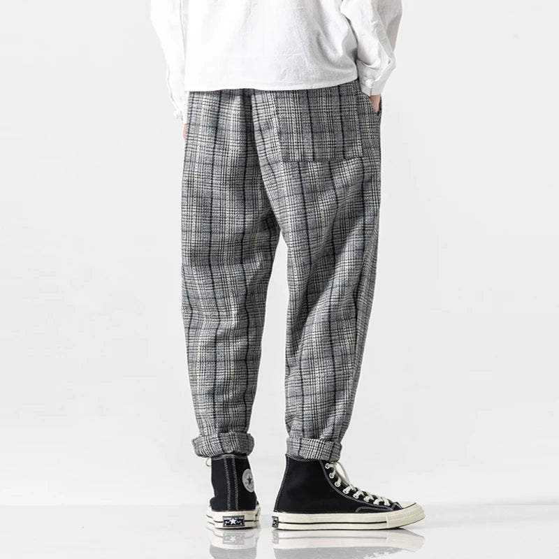 Pantalon Japonais Sarouel à Carreaux