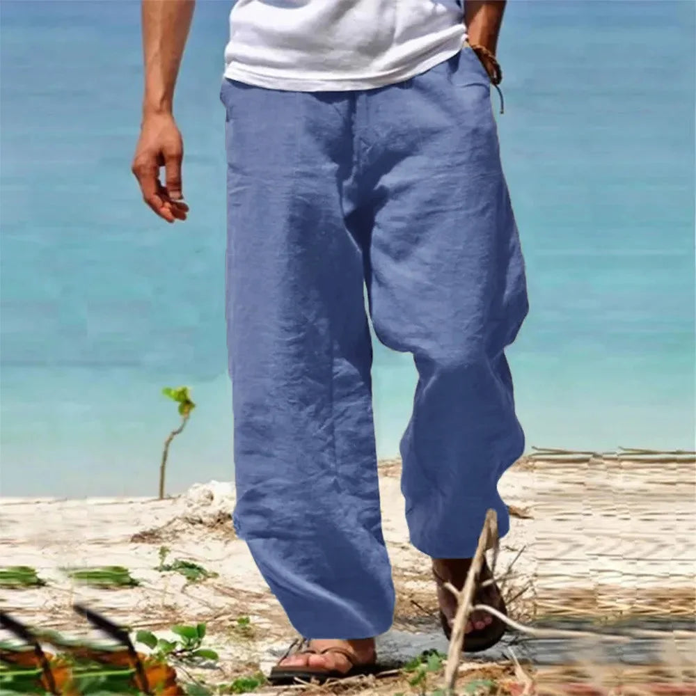 Pantalon Japonais de Plage Homme bleu